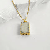 Raw Moonstone Gemstone Necklace | Augusta