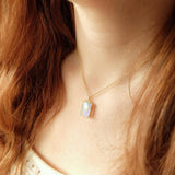 Raw Moonstone Gemstone Necklace | Augusta