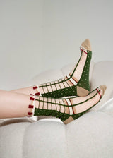 Polka Dot & Grid Sheer Socks - Maison de Berry Socks PAPERSELF
