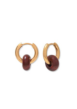 Red Jasper Hoops A Weathered Penny Jewellery