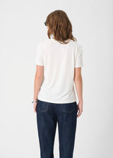 Columbine Crew-Neck T-Shirt | Broken White | Soaked T-Shirt Soaked in Luxury