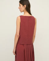 Bateaux Neck Sleeveless Top | 44881 | Yerse