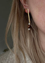 Pearl & Wood Studs A Weathered Penny Jewellery