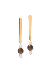Pearl & Wood Studs A Weathered Penny Jewellery