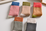 Women's Striped Cotton Socks - Soft, Breathable & Stylish