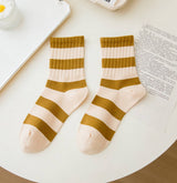 Versatile Stripe Cotton Socks