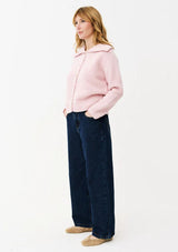 Aurelia Rose Pink Cardigan | Wool Cotton Blend | Maison Anana Cardigan Maison Anana