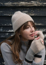 Tuck Stitch Angora Beanie Hat in Pink | Quinton + Chadwick Hat Quinton + Chadwick