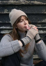 Tuck Stitch Angora Beanie Hat in Pink | Quinton + Chadwick Hat Quinton + Chadwick