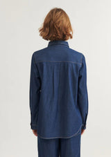 Bine LS Shirt | Mid Blue | Basic Apparel Shirt Basic Apparel