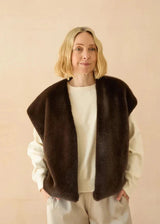 Claire Faux Fur Gilet | Chalk Gilet Chalk