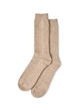 Cashmere Blend Rib Sock | Chalk Socks Chalk