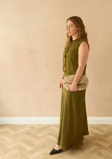 Gina Satin Skirt | Chalk Skirt Chalk