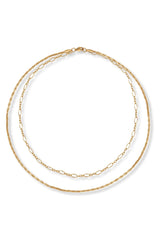 Gold Delicate Layered Chain | A Weathered Penny Necklace A Weathered Penny