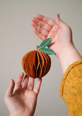 Orange Honeycomb Ornament | East End Press Christmas Decorations East End Press