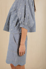 Mary Short | Navy Gingham | Bonte