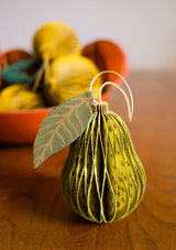 Pear Honeycomb Ornament | East End Press Christmas Decorations East End Press