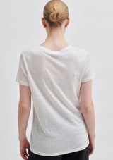 Peony O-Neck Linen Tee | Second Female T-Shirt Second Female