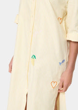 Embroidered Stripe Dress | Zytta | Saint Tropez Dress Saint Tropez