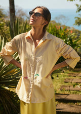 Embroidered Stripe Shirt | Zytta | Saint Tropez Shirt Saint Tropez