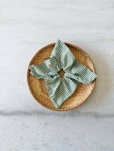 MINI GINGHAM DIAMOND SCRUNCHIES - neutral Billy Bamboo