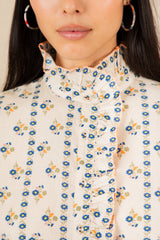 Aida Shirt | Ecru Multi | Bonte London Blouse Bonte