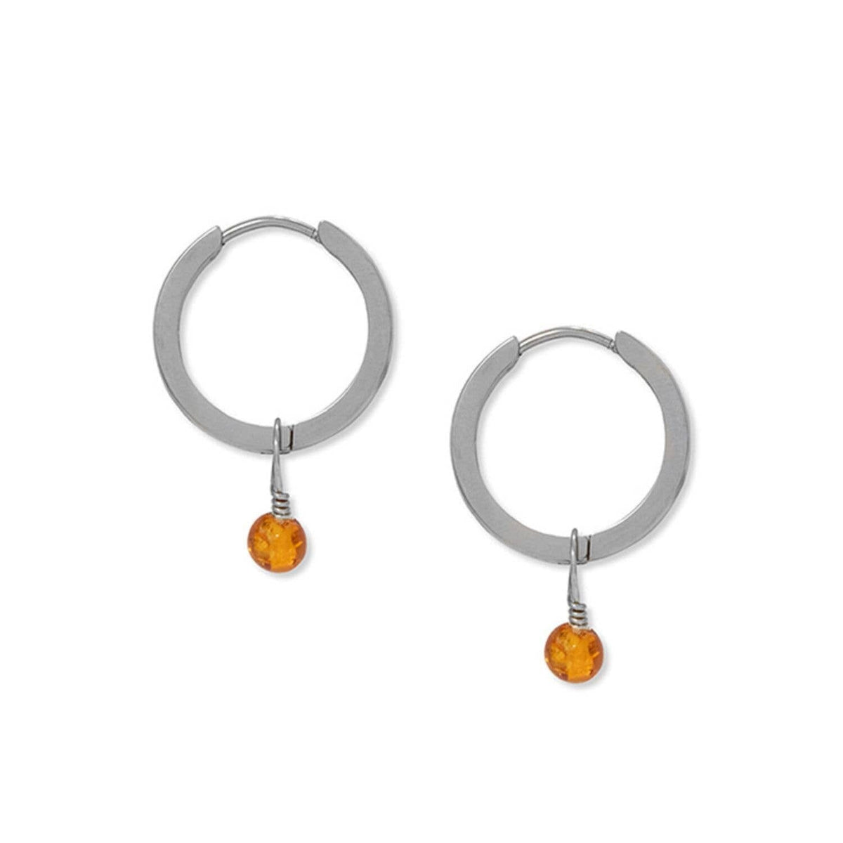 Amber Hoops A Weathered Penny Jewellery