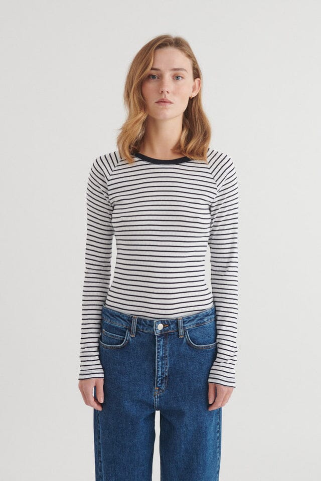 Arense LS Tee Stripe | Basic Apparel Long Sleeve T-Shirt Basic Apparel
