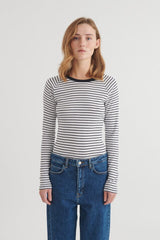 Arense LS Tee Stripe | Basic Apparel Long Sleeve T-Shirt Basic Apparel