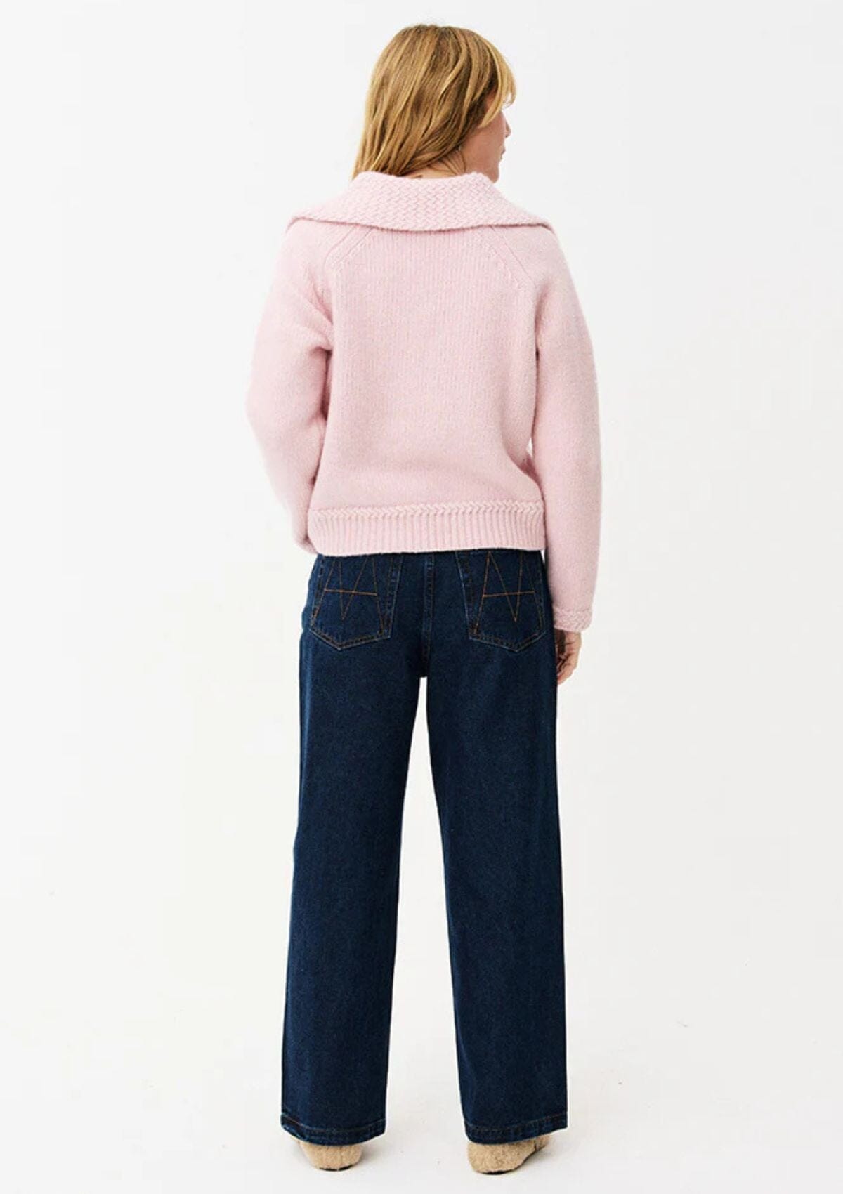 Aurelia Rose Pink Cardigan | Wool Cotton Blend | Maison Anana Cardigan Maison Anana