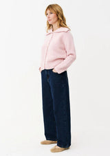 Aurelia Rose Pink Cardigan | Wool Cotton Blend | Maison Anana Cardigan Maison Anana