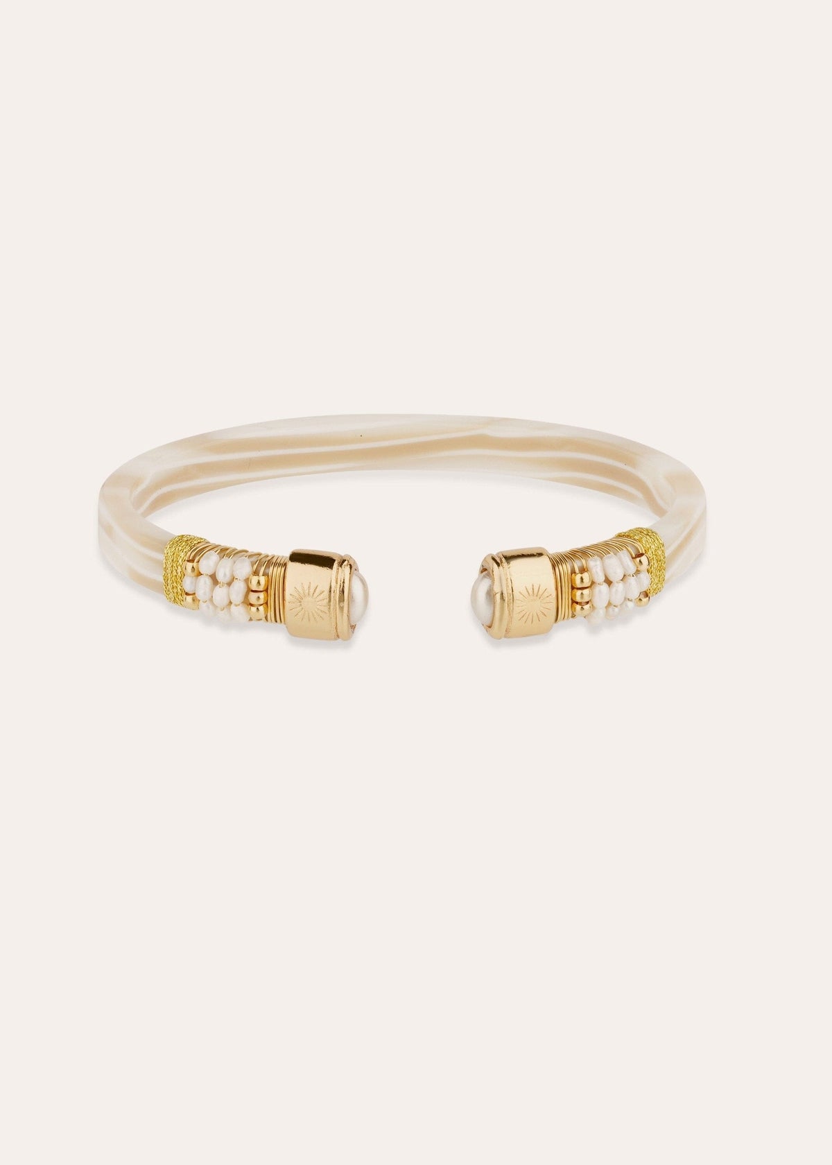 Bracelet Sarina acétate doré - Ivoire | Gas Bijoux Bracelet Gas Bijoux