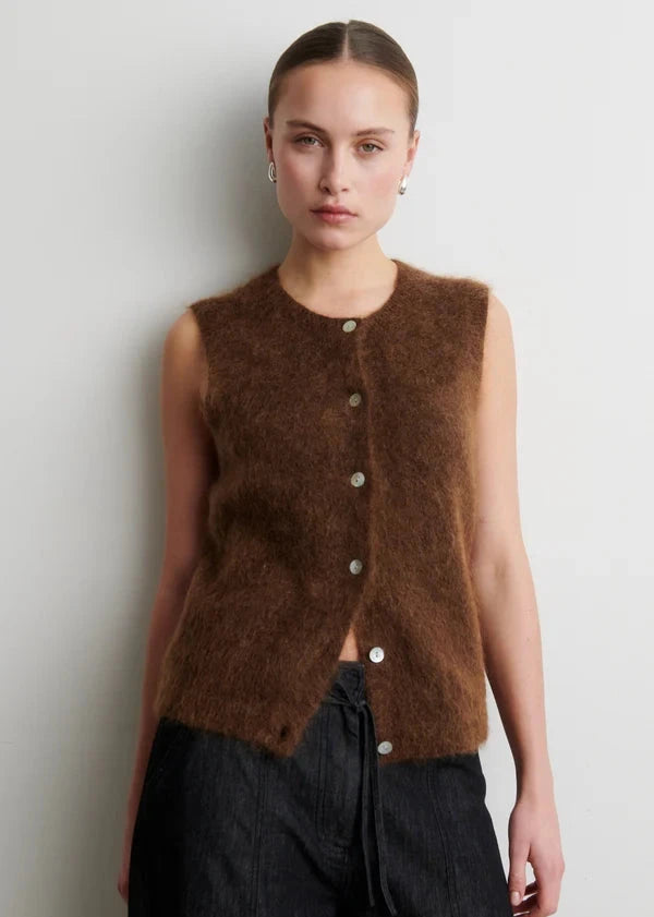 Brook Knit Button Vest | Second Female Vest Second Female