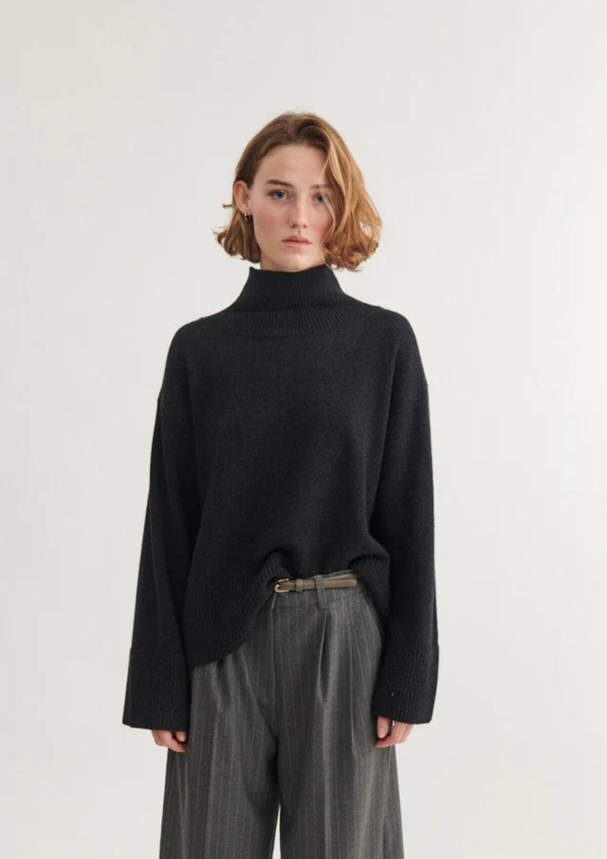 Cady T-Neck Jumper | Basic Apparel Jumper Basic Apparel