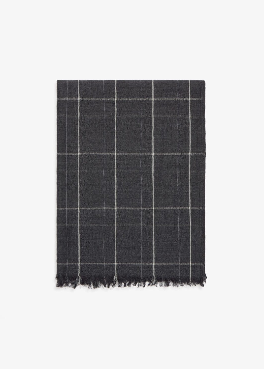 Checked Cotton Wool Blend Scarf | Yerse Scarf Yerse