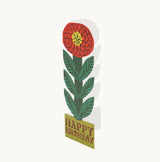 Cheery Red Flower, Happy Birthday Card Hadley