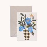 Chequer Vase Card Greeting Card Hadley