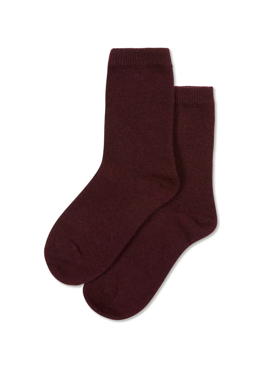 Cosy Cashmere Blend Short Sock | Chalk Socks Chalk
