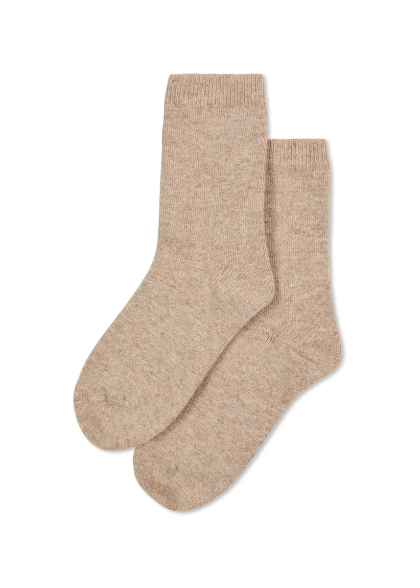 Cosy Cashmere Blend Short Sock | Chalk Socks Chalk