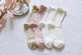 Women's Ruffle Mesh Cotton Socks