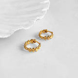 Dainty Vermeil Laurel Hoops | Augusta Earrings Augusta Jewellery