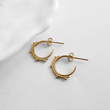 Bobble Half Hoop Earrings - Waterproof