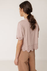 Embroidered Border T-Shirt | Indi & Cold T-Shirt Indi & Cold