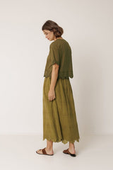 Embroidered Border T-Shirt | Indi & Cold T-Shirt Indi & Cold