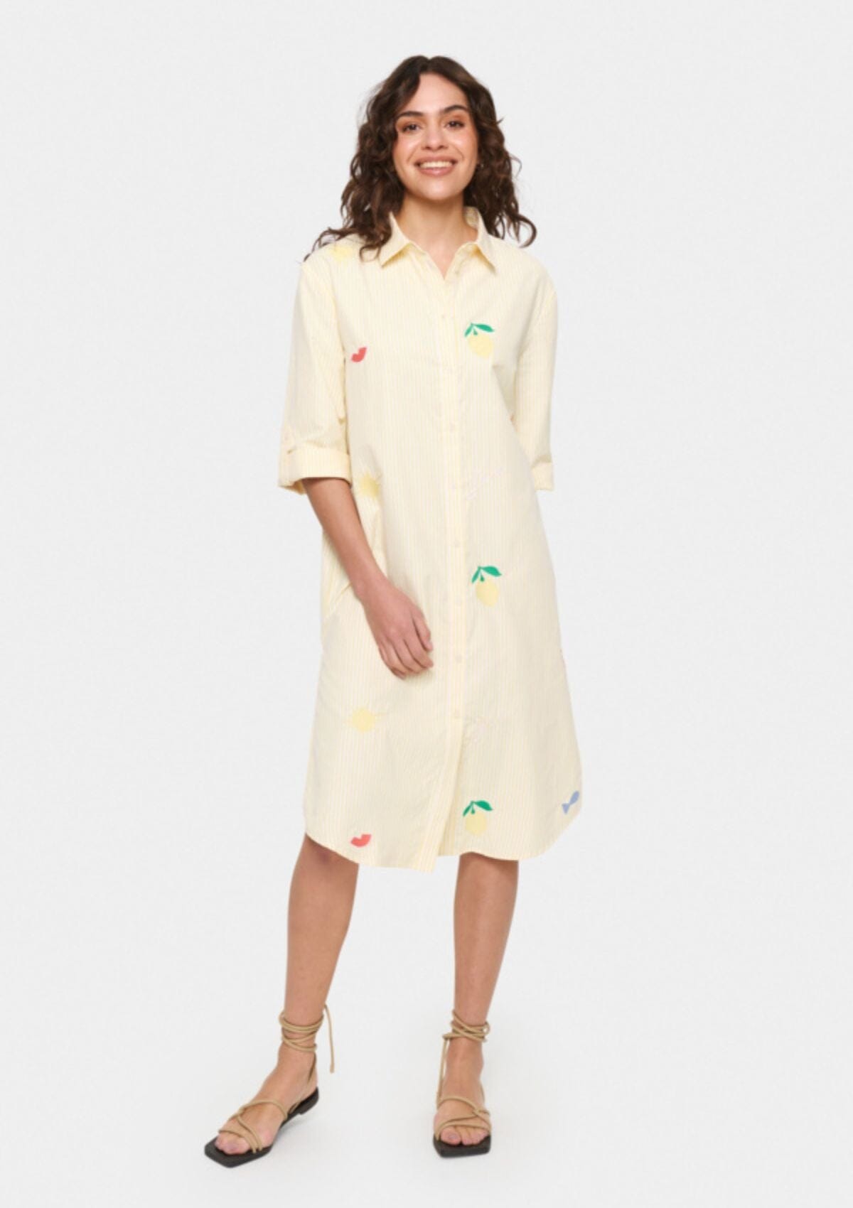 Embroidered Stripe Dress | Zytta | Saint Tropez Dress Saint Tropez