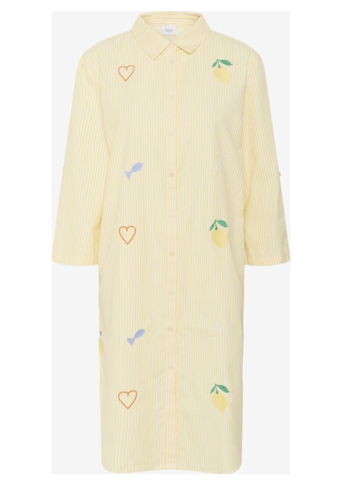 Embroidered Stripe Dress | Zytta | Saint Tropez Dress Saint Tropez
