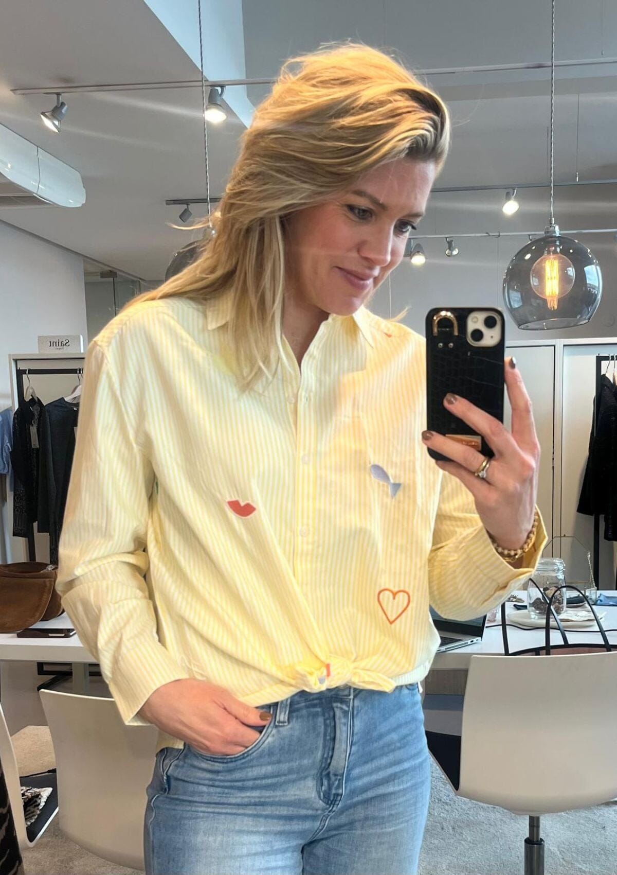 Embroidered Stripe Shirt | Zytta | Saint Tropez Shirt Saint Tropez