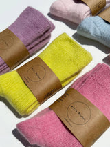 ANGORA WOOL SOCKS - snow pastel Billy Bamboo