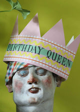 Birthday Queen Party Hat Card Hadley