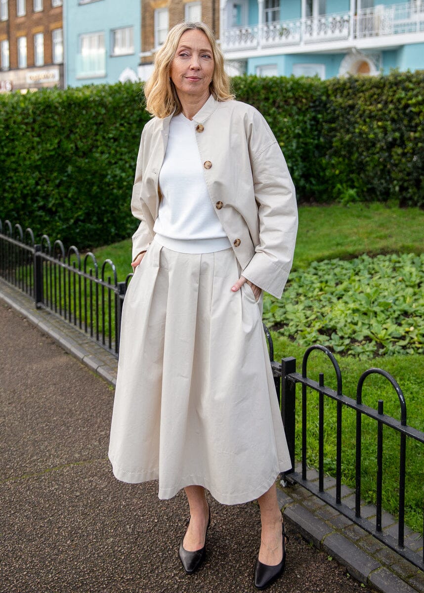 Gloria Cotton Skirt | Chalk Skirt Chalk